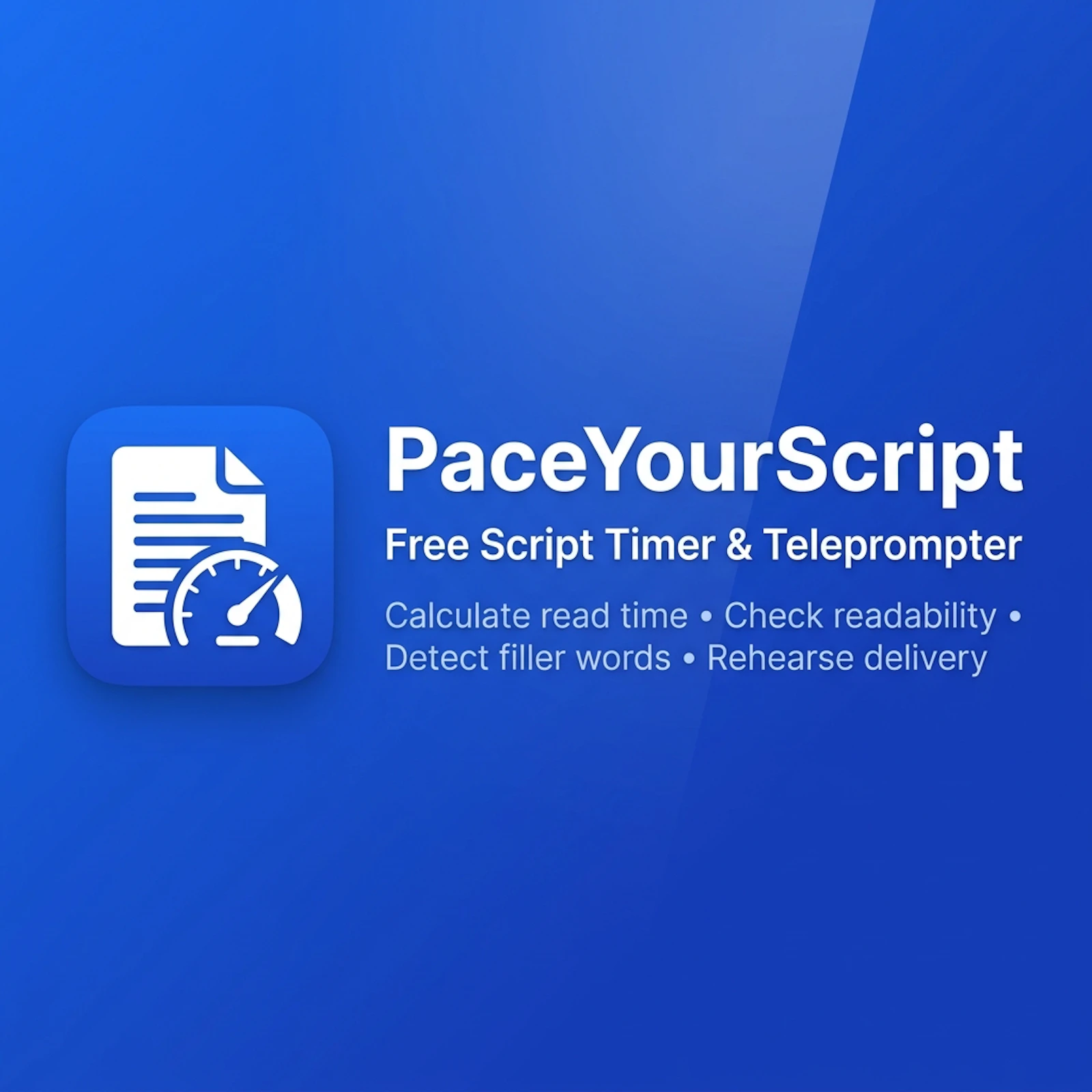 PaceYourScript screenshot 1