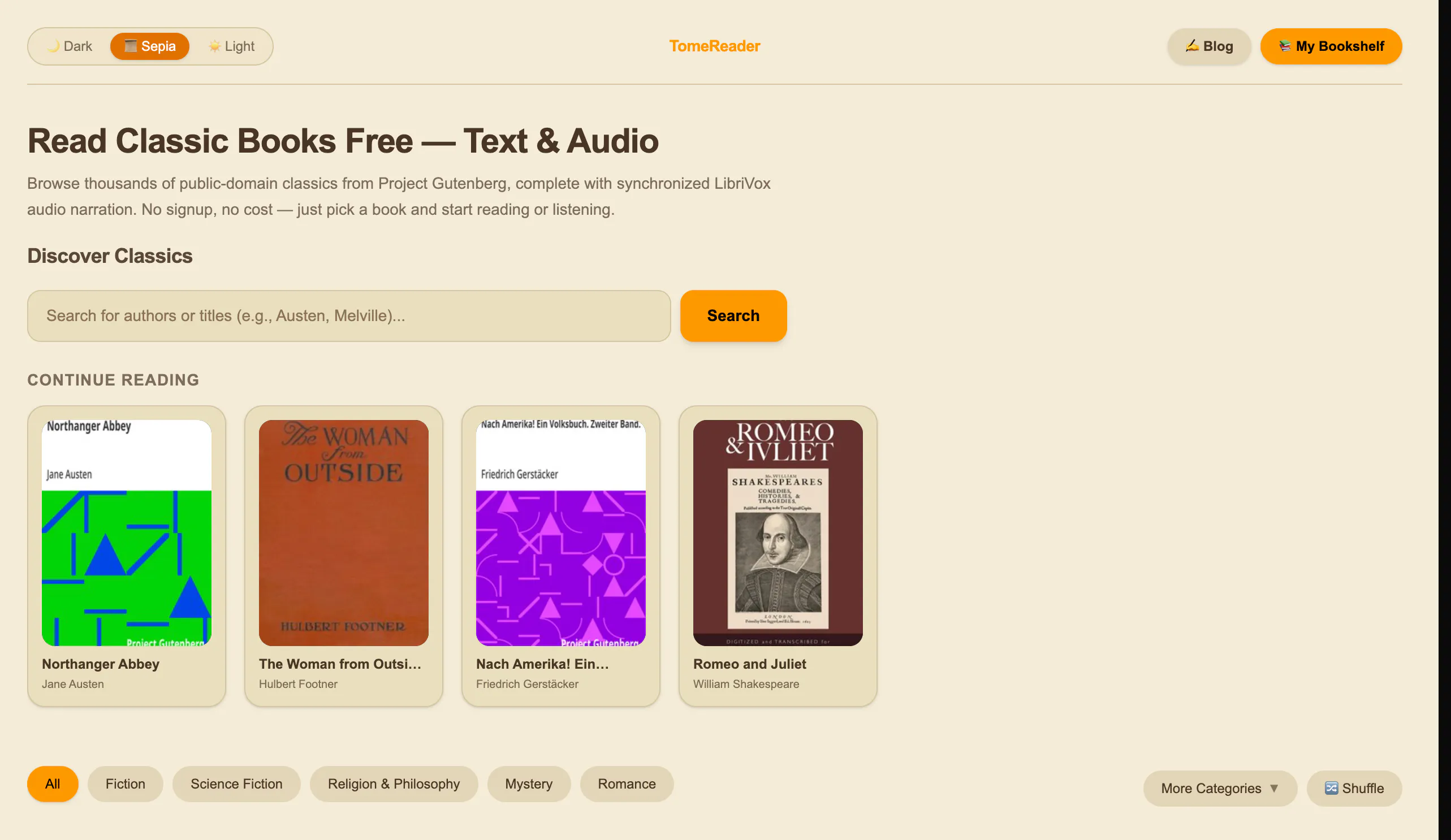 TomeReader gallery image