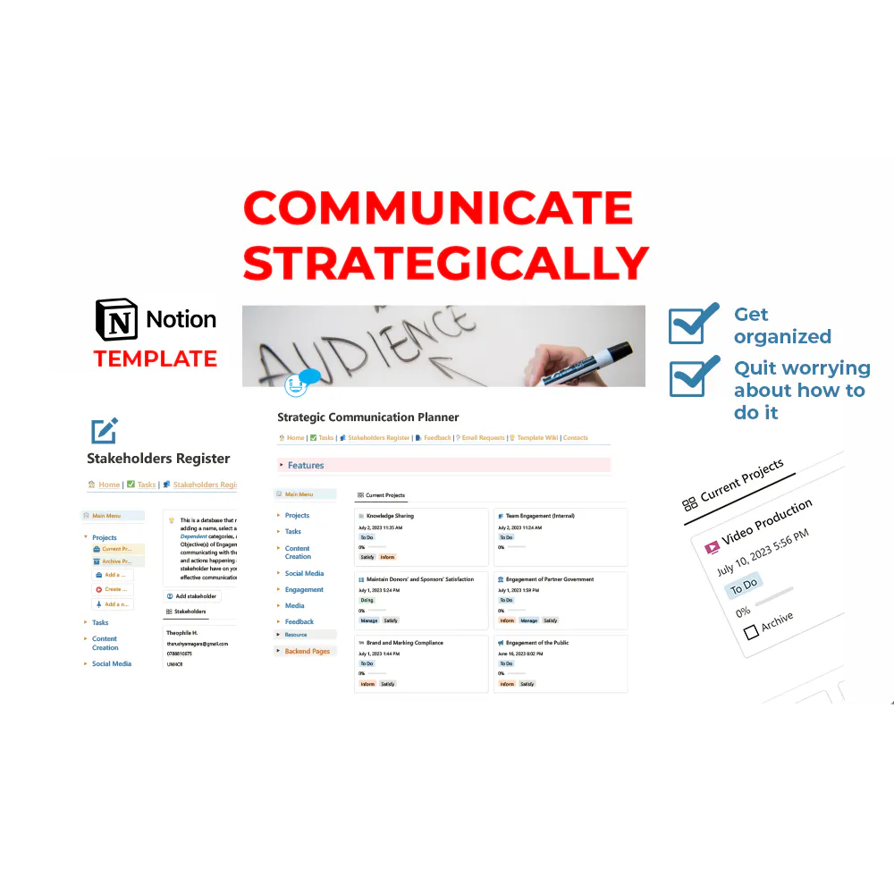 Notion Strategic Communication Planner