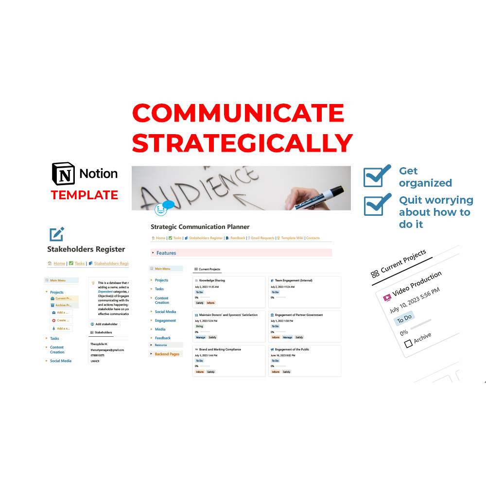 Notion Strategic Communication Planner