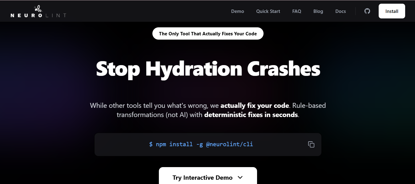 NeuroLint CLI gallery image