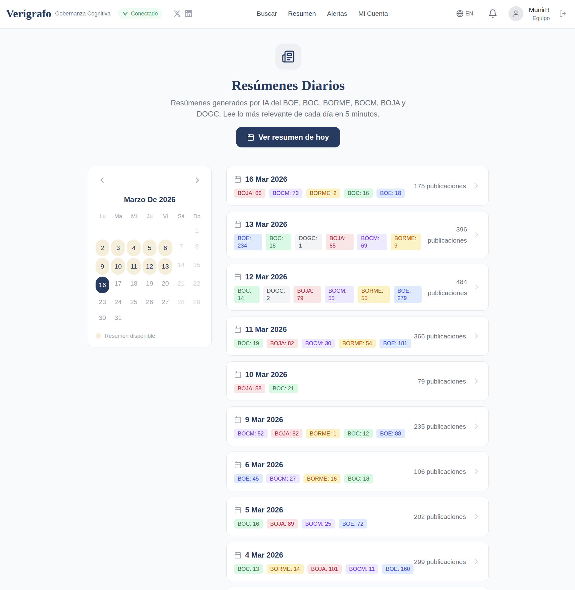 Verígrafo - Screenshot 4 showing product features and functionality