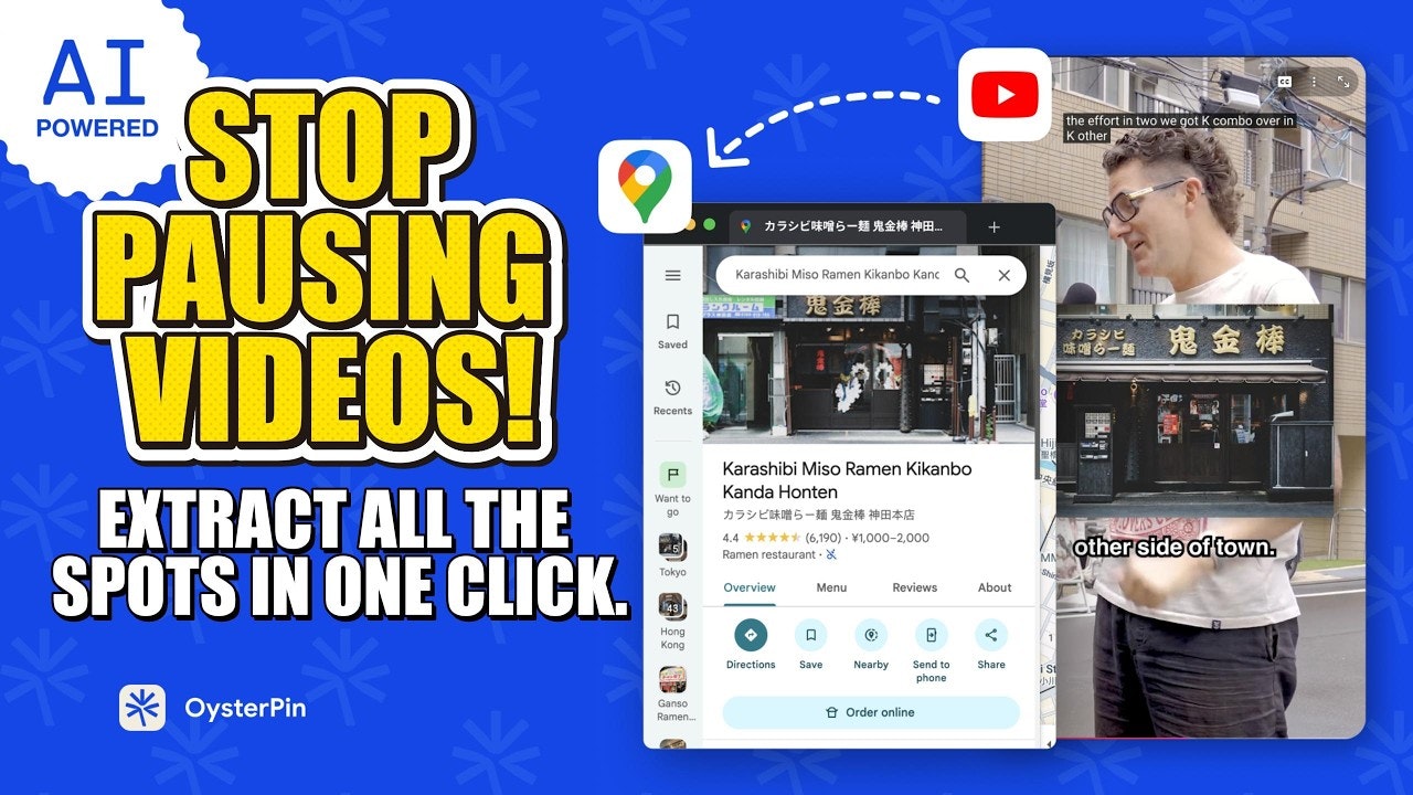 OysterPin: Extract locations from videos gallery image