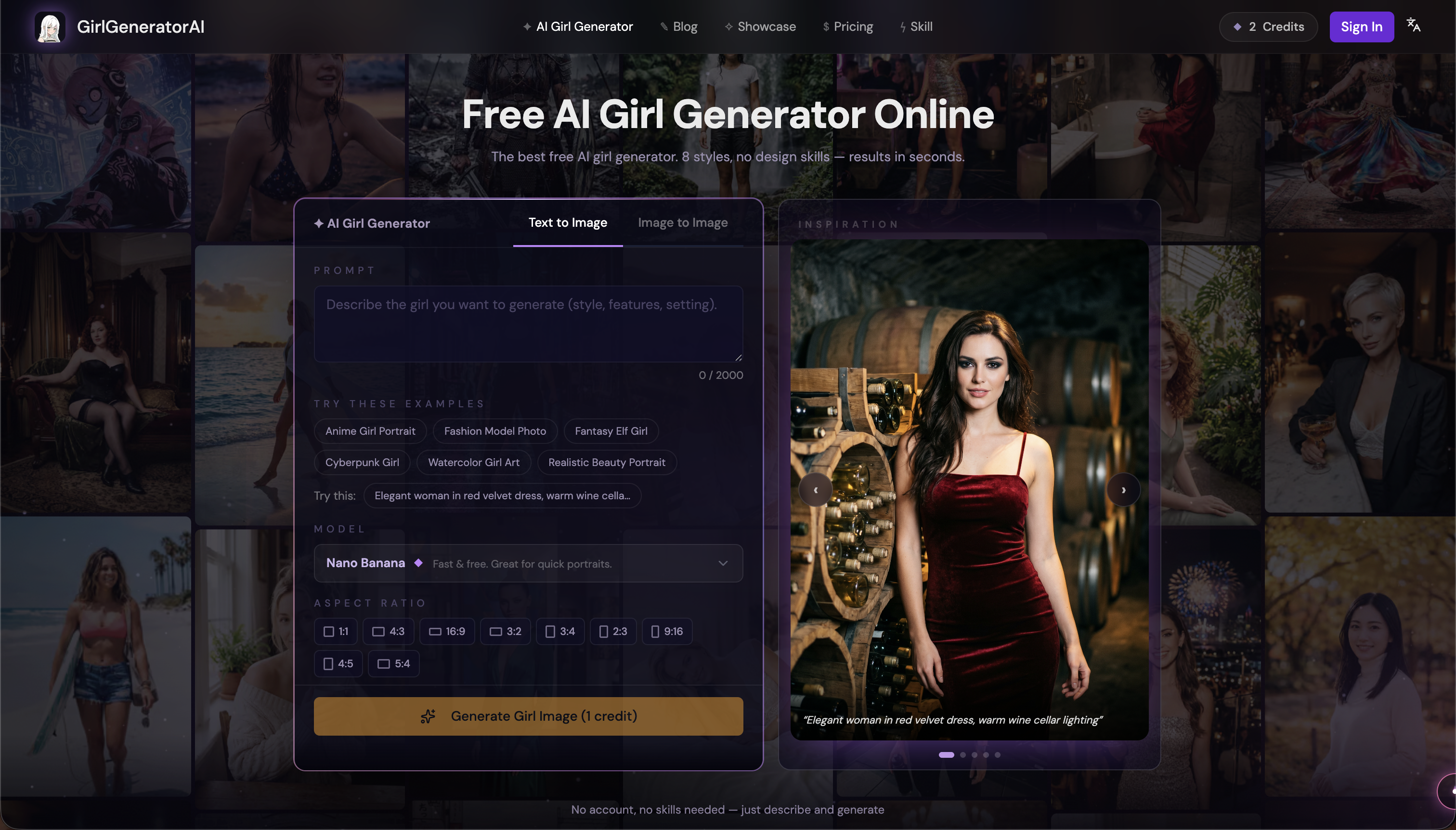 Girl Generator AI gallery image