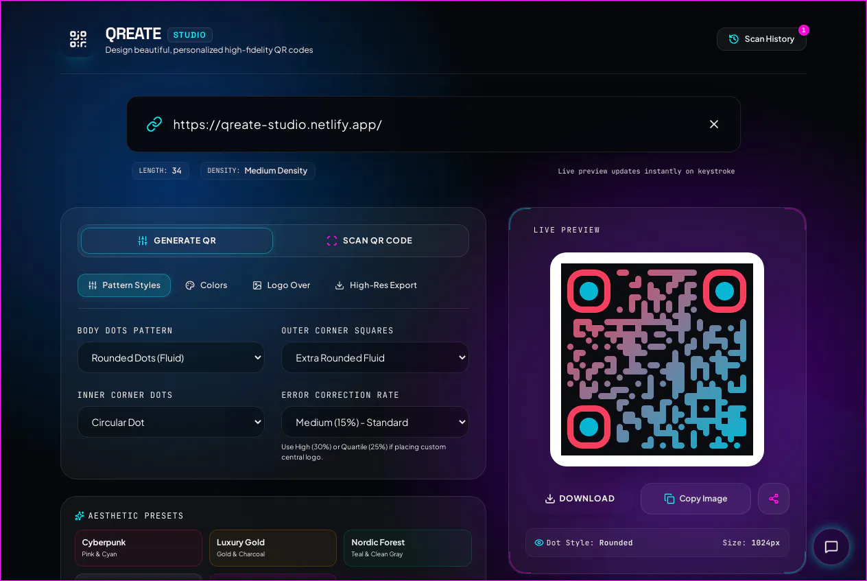 Aesthetic QR Code Generator gallery image