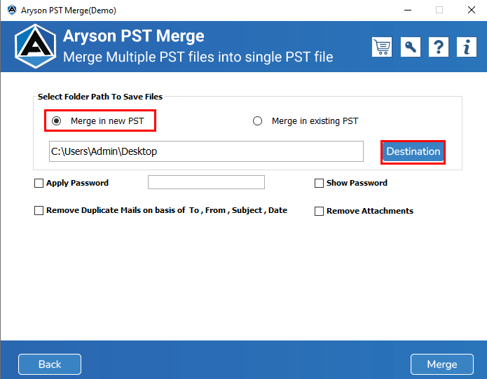 Outlook PST Merger media 3