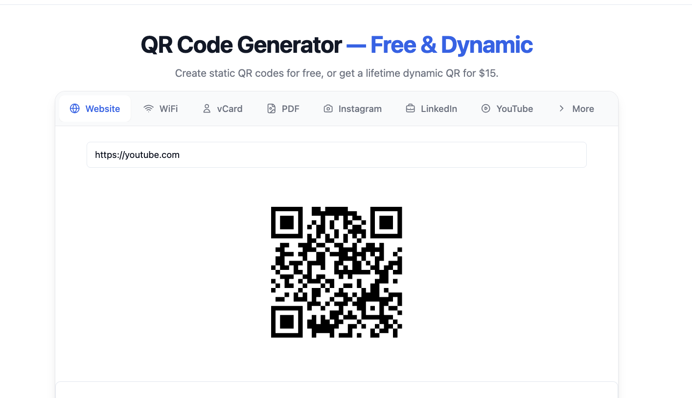 OwnQR - Free QR Code Generator