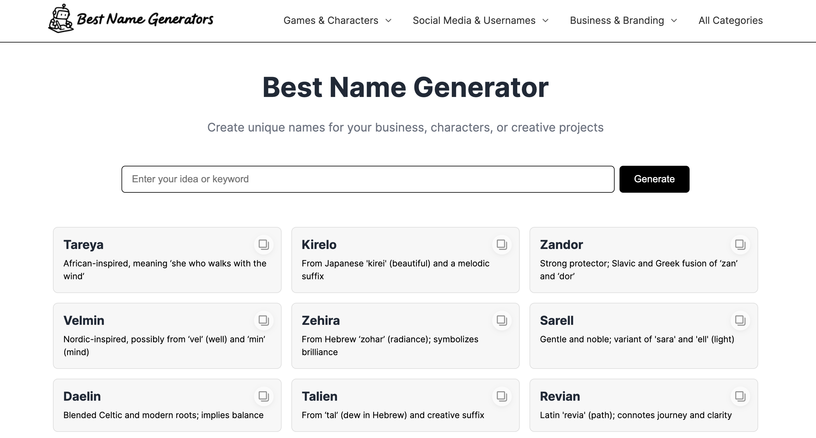 Best Name Generator gallery image