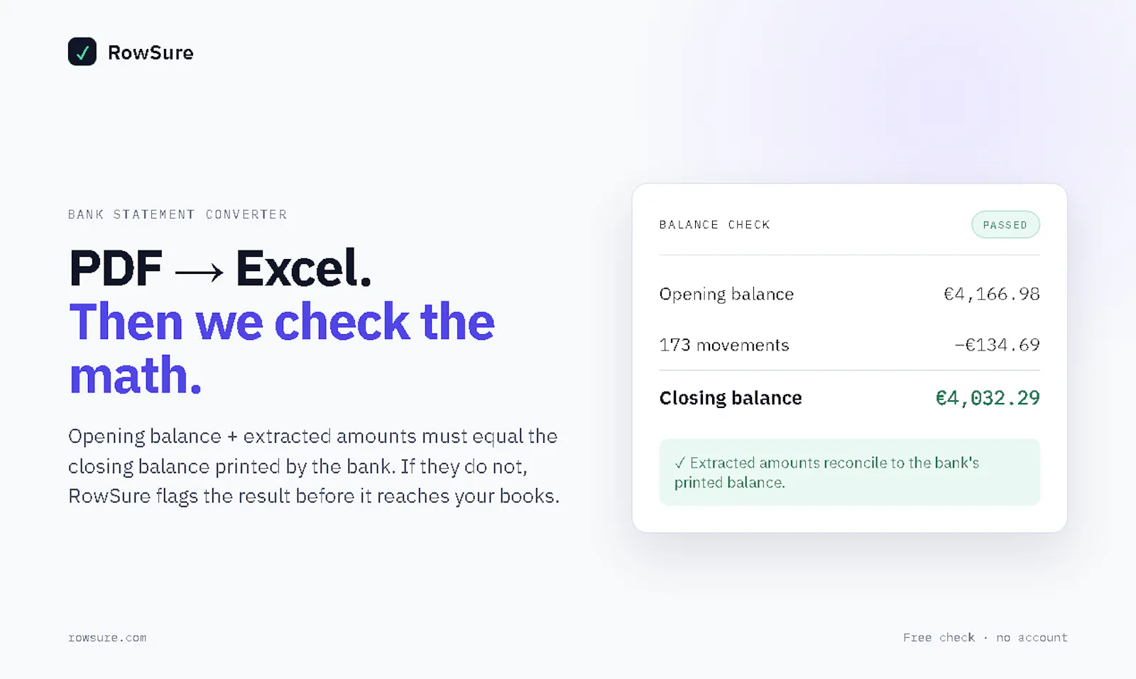 RowSure screenshot 1