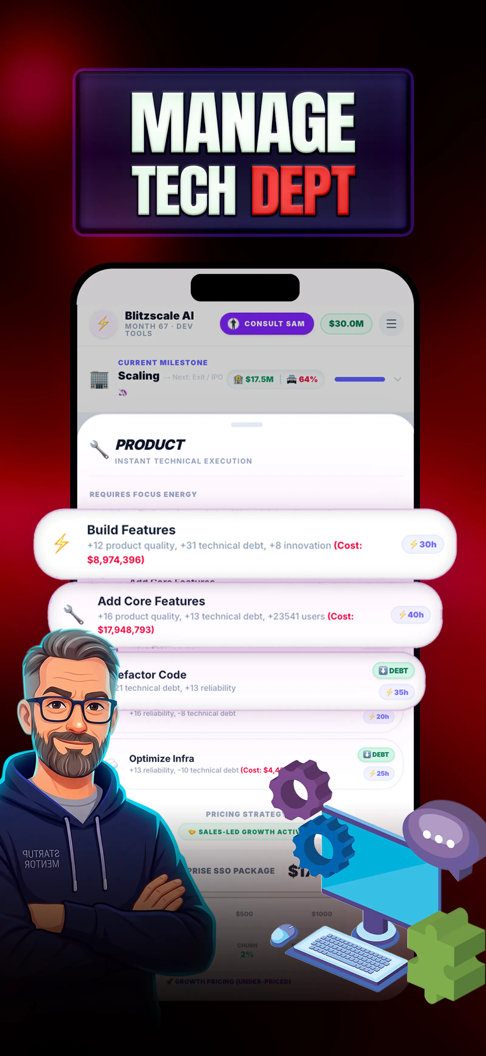 Founder Sim : Startup Game screenshot 3