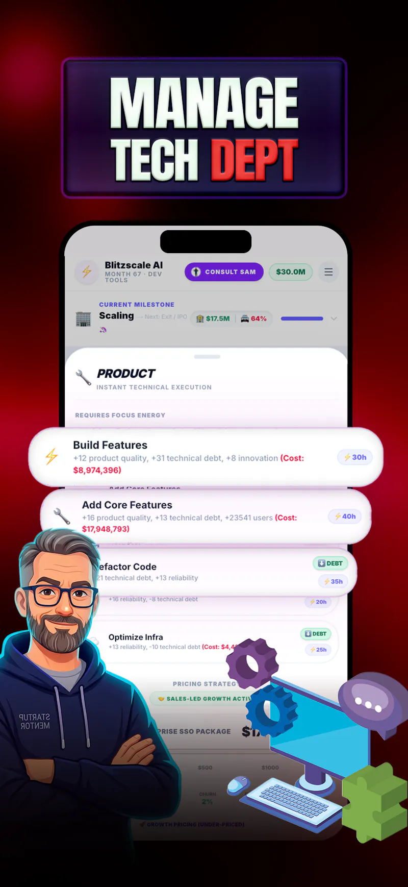 Founder Sim : Startup Game screenshot 3