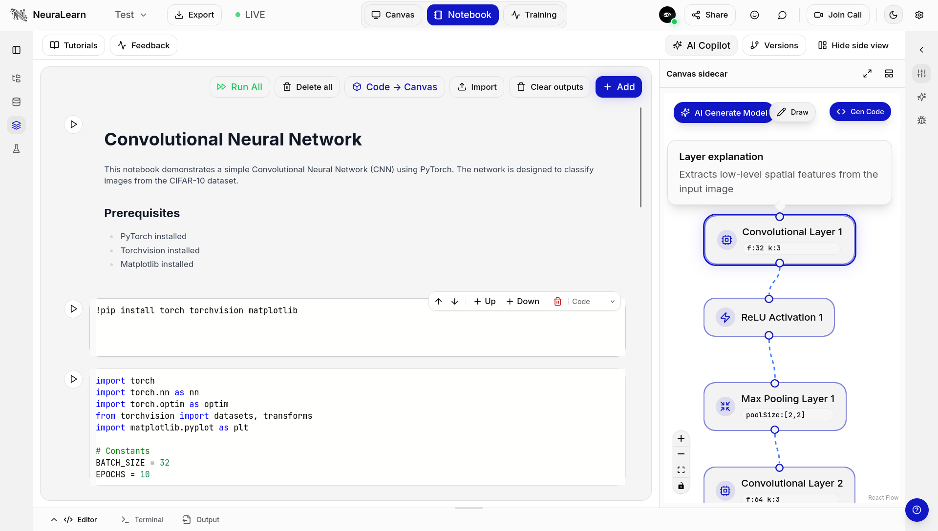 NeuraLearn - Screenshot 2 showing product features and functionality