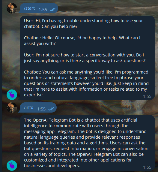 Conejo chatgpt - El bote de telegrama de Operai es un chatbot que usa telegrama media 3