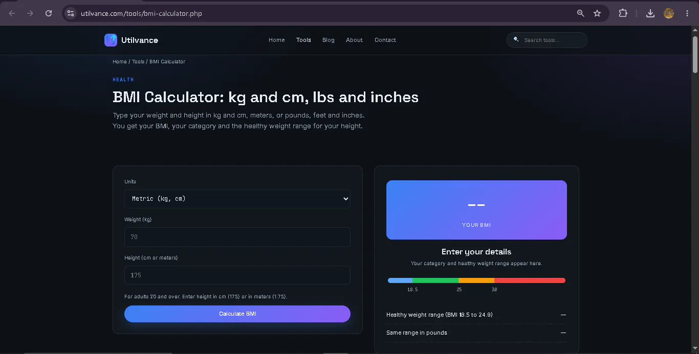 BMI Calculator