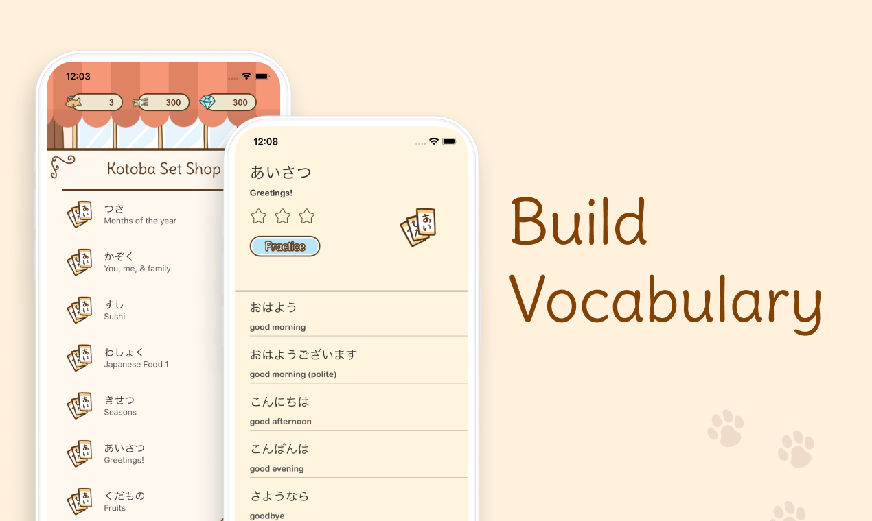 Hiragana sensei 2 - Aprende hiragana y vocabulario con personajes lindos media 3