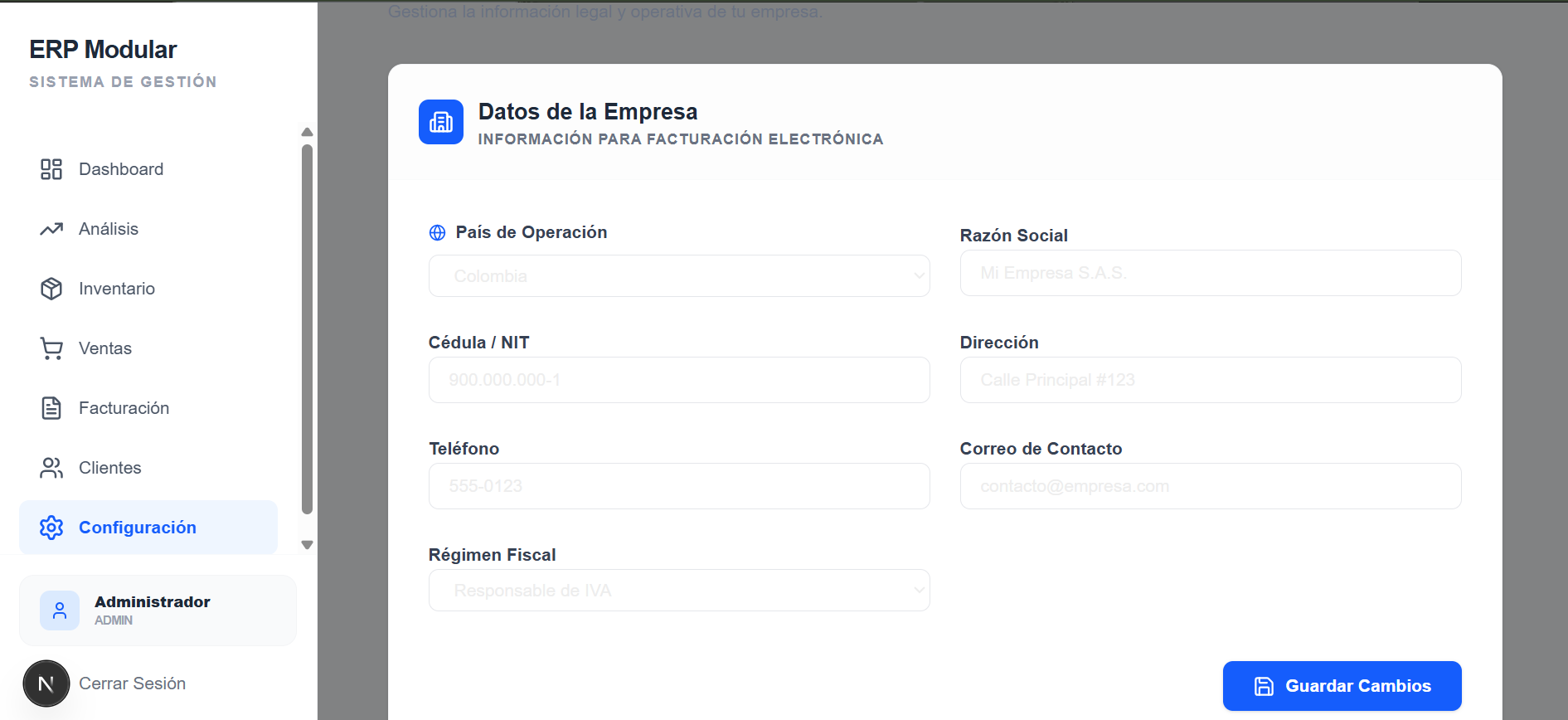 Sistema ERP  gallery image
