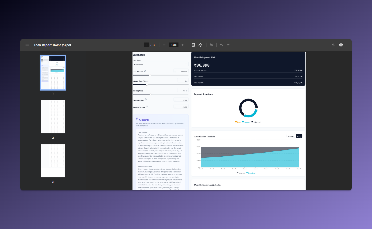 AI Loan Calculator gallery image