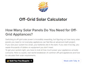 Off-Grid Solar Calculator gallery image
