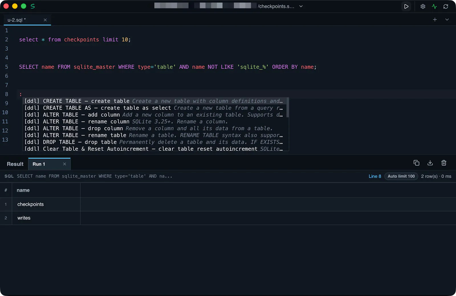 SQLKit screenshot 1