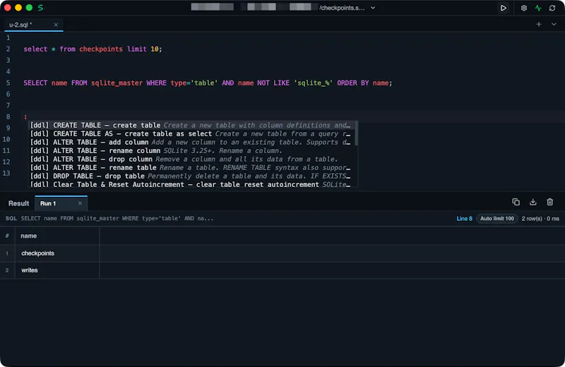 SQLKit screenshot 1
