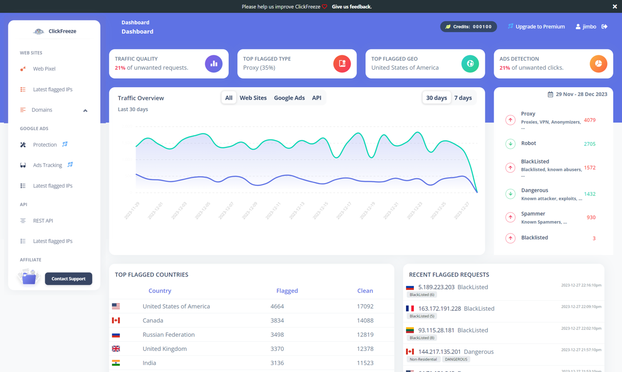 ClickFreeze - Schützen Sie Ihre Anzeigenklicks vor Bots und falschem Verkehr Medien 2