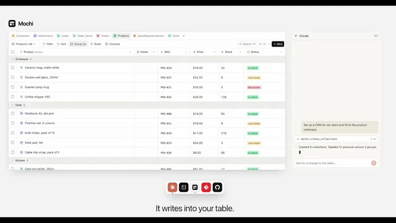 Mochi Table screenshot 1 (video preview)