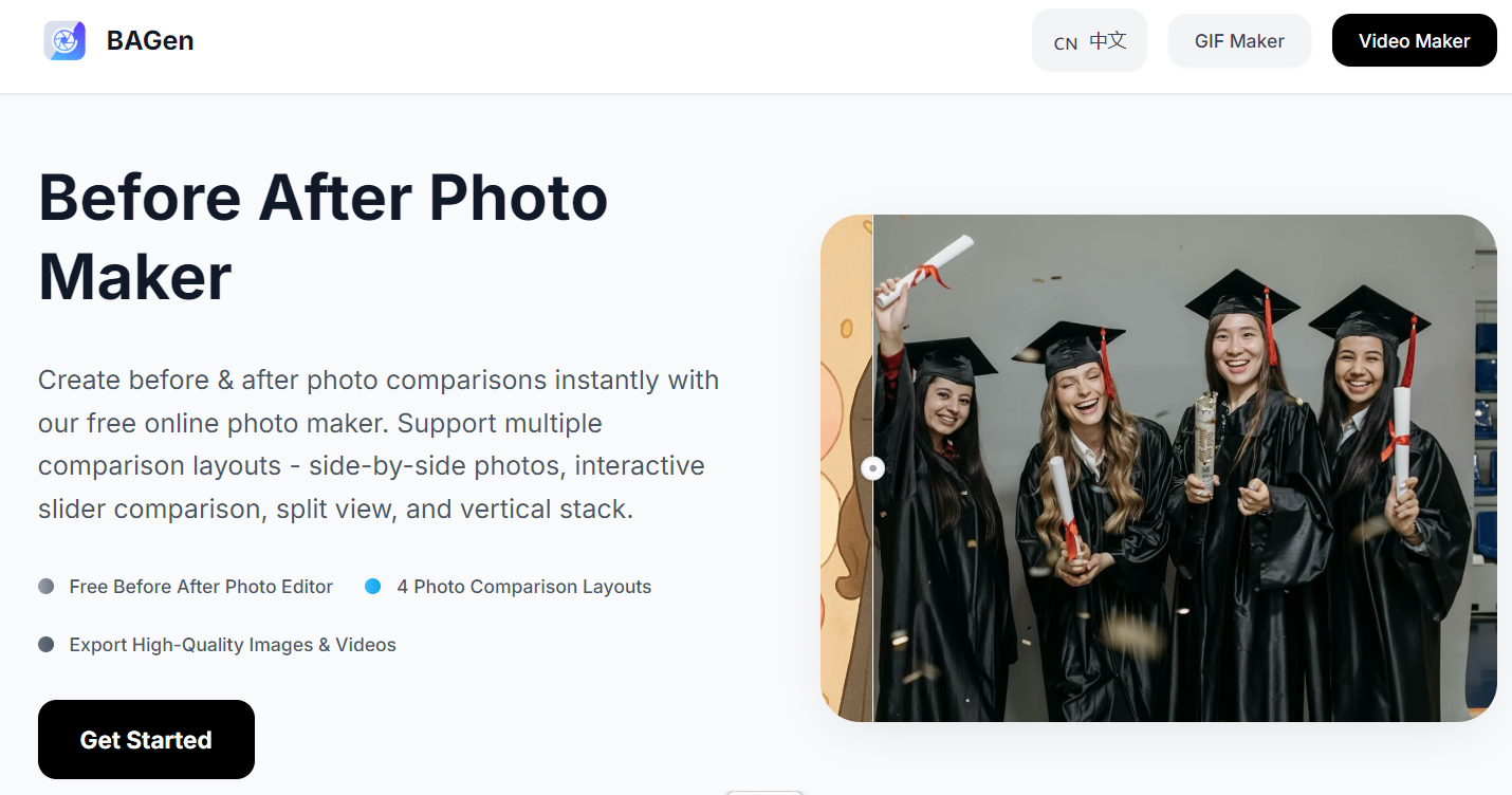Maker per foto senza bagene - Crea confronti fotografici prima in pochi secondi media 1