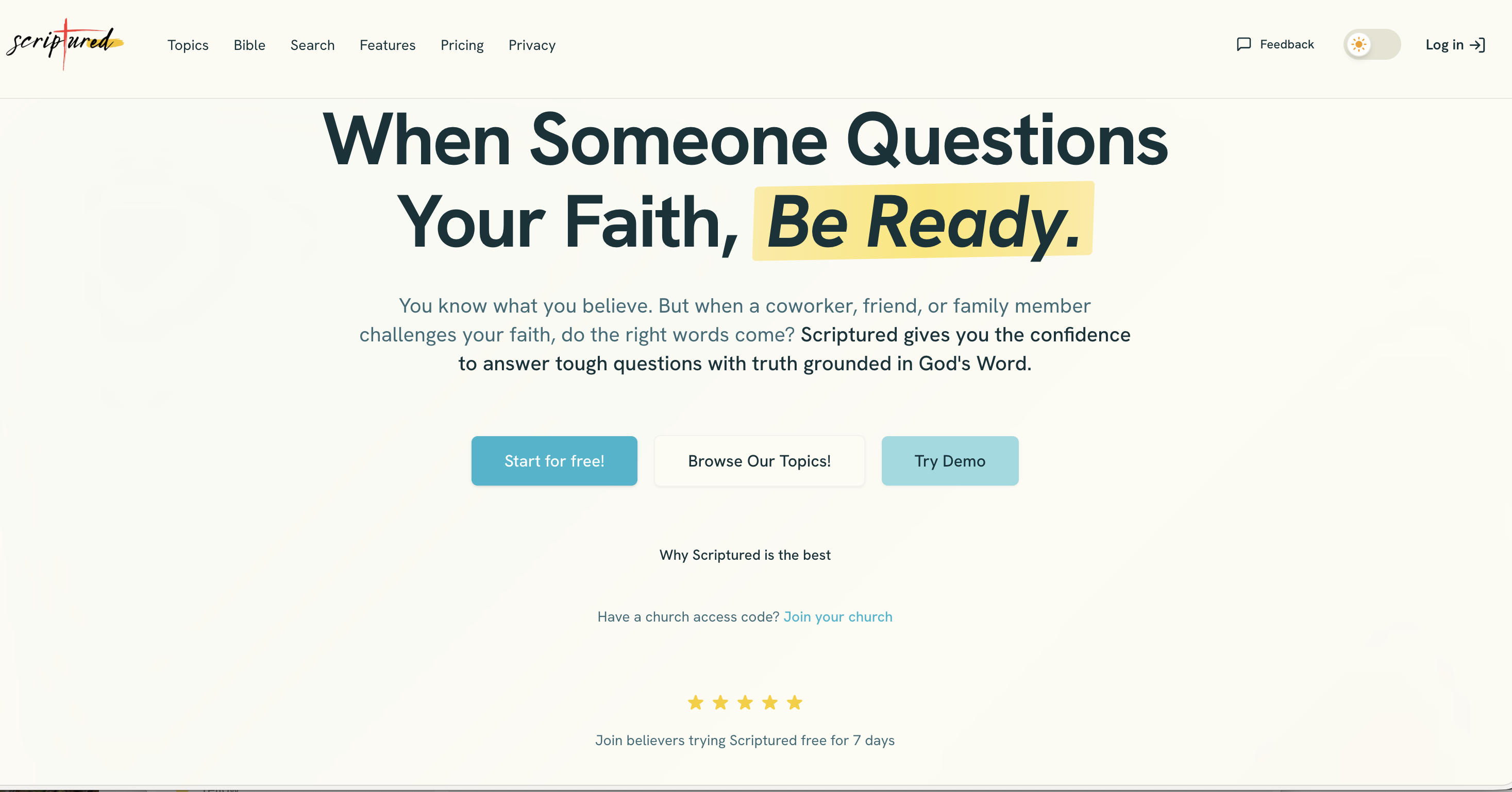 Scriptured - Screenshot 2 showing product features and functionality