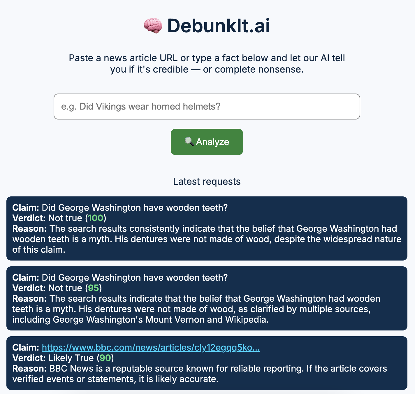 Debunkit.ai - Мгновенно проверяйте факты, новости и URL -адреса - нет учетной записи медиа 3