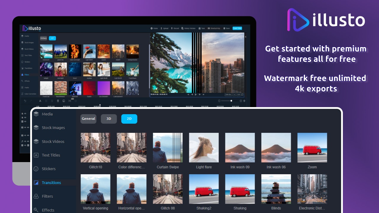 Ilusto - editor de video en línea gratuito media 2