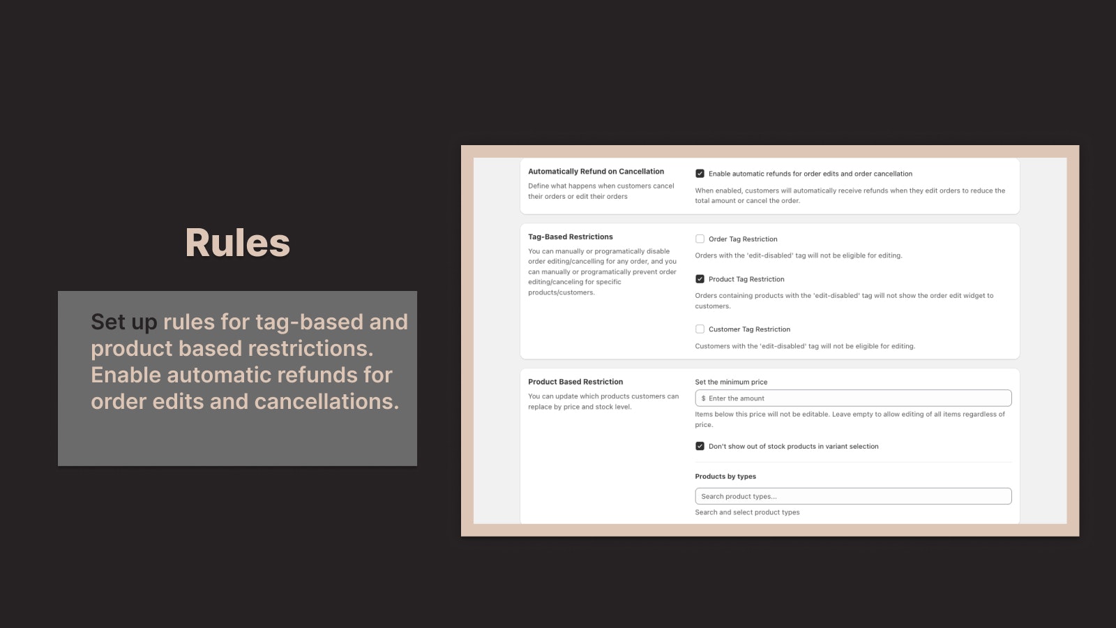 Fundamental Order Editing Shopify App gallery image