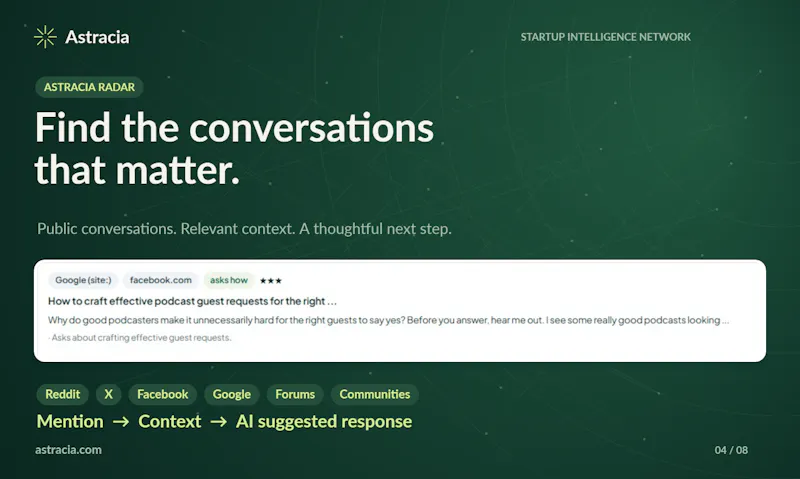 Startup Intelligence Network | Astracia screenshot 3