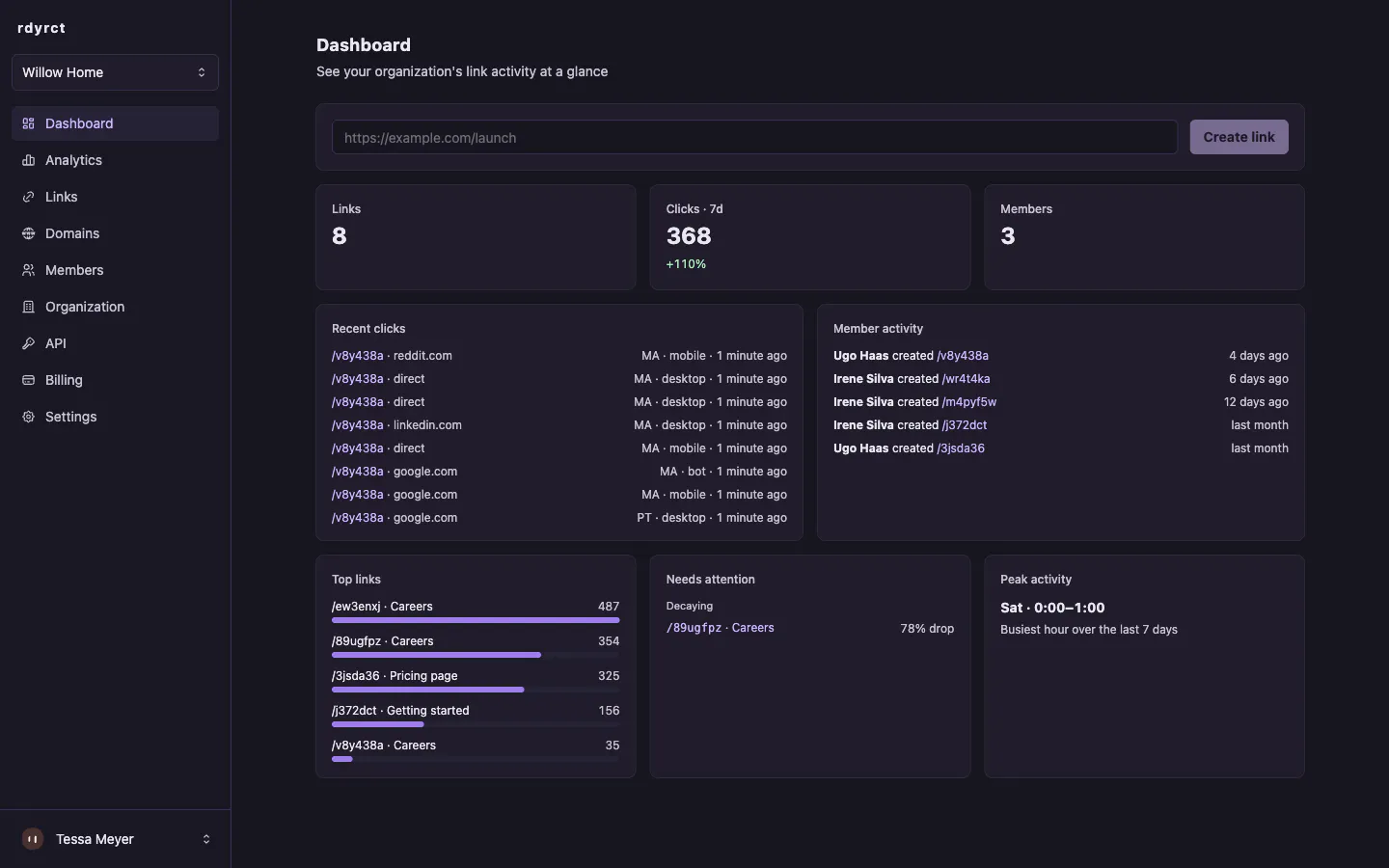 Rdyrct - URL Shortener for Teams gallery image