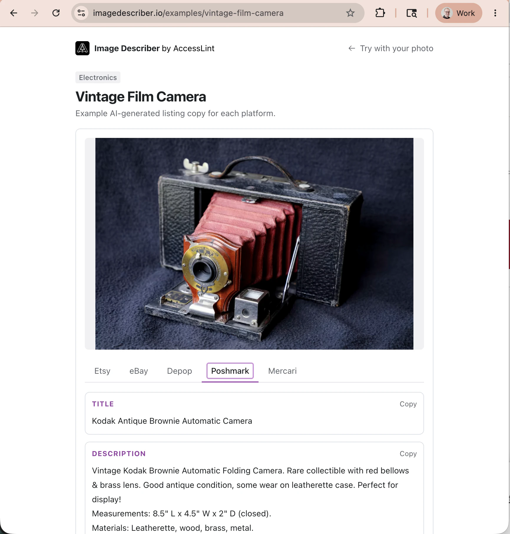 Image Describer screenshot 1