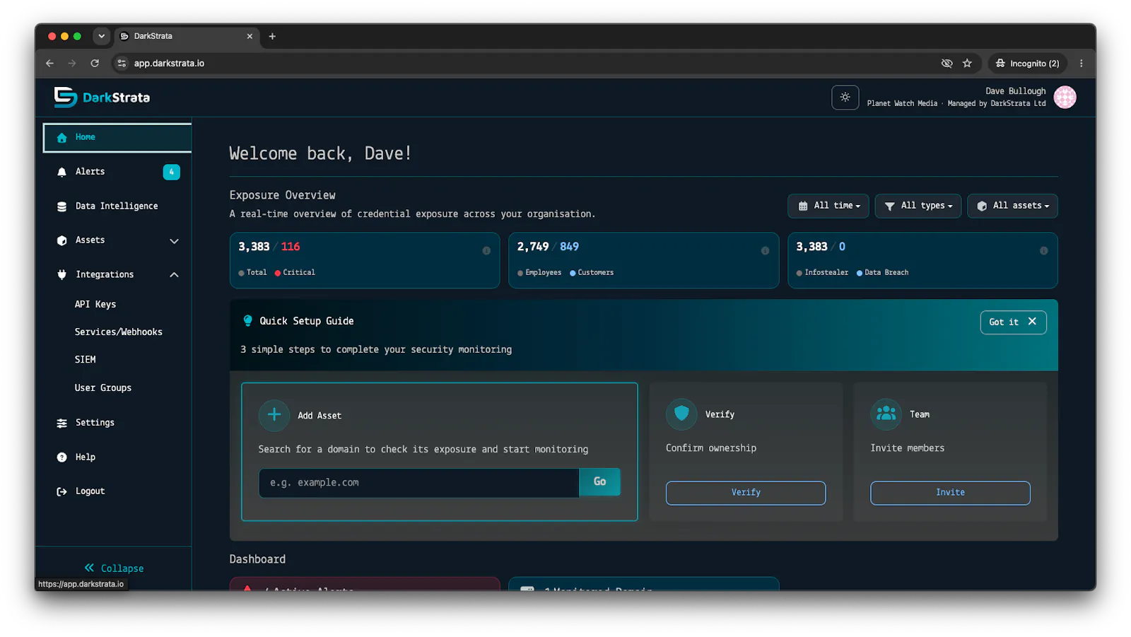 DarkStrata.io screenshot 2