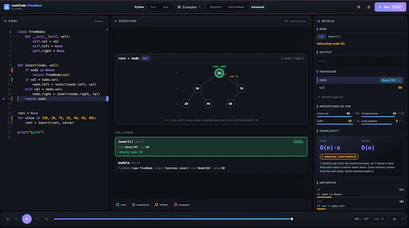 LeetCode Visualizer screenshot 3