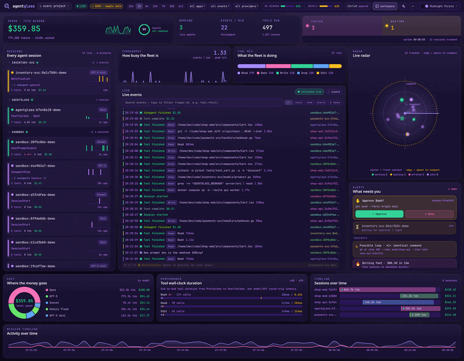 agentglass screenshot 1