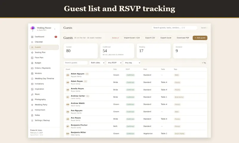 SpectrTech Wedding Planner screenshot 3