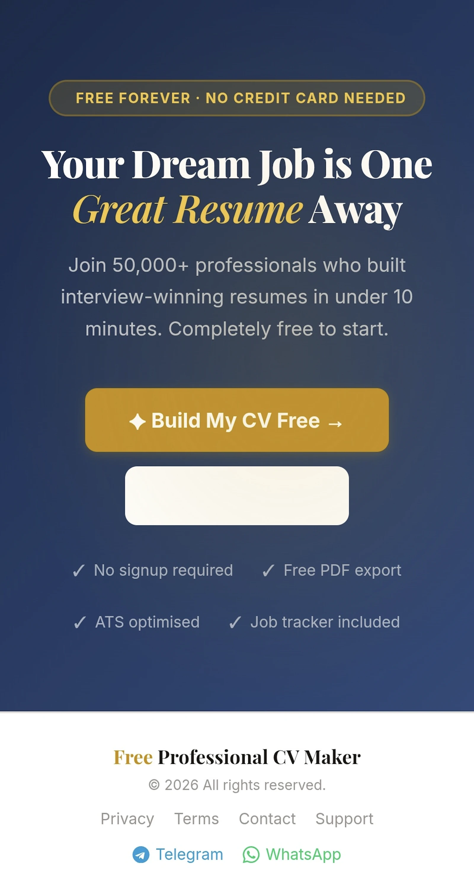 Free Professional CV Maker screenshot 3