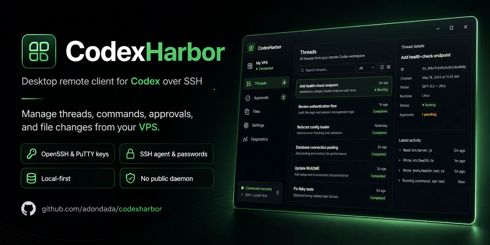 CodexHarbor screenshot 1