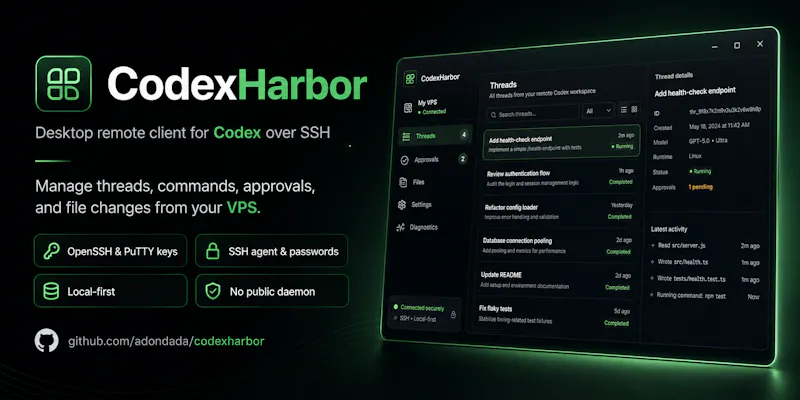CodexHarbor screenshot 1