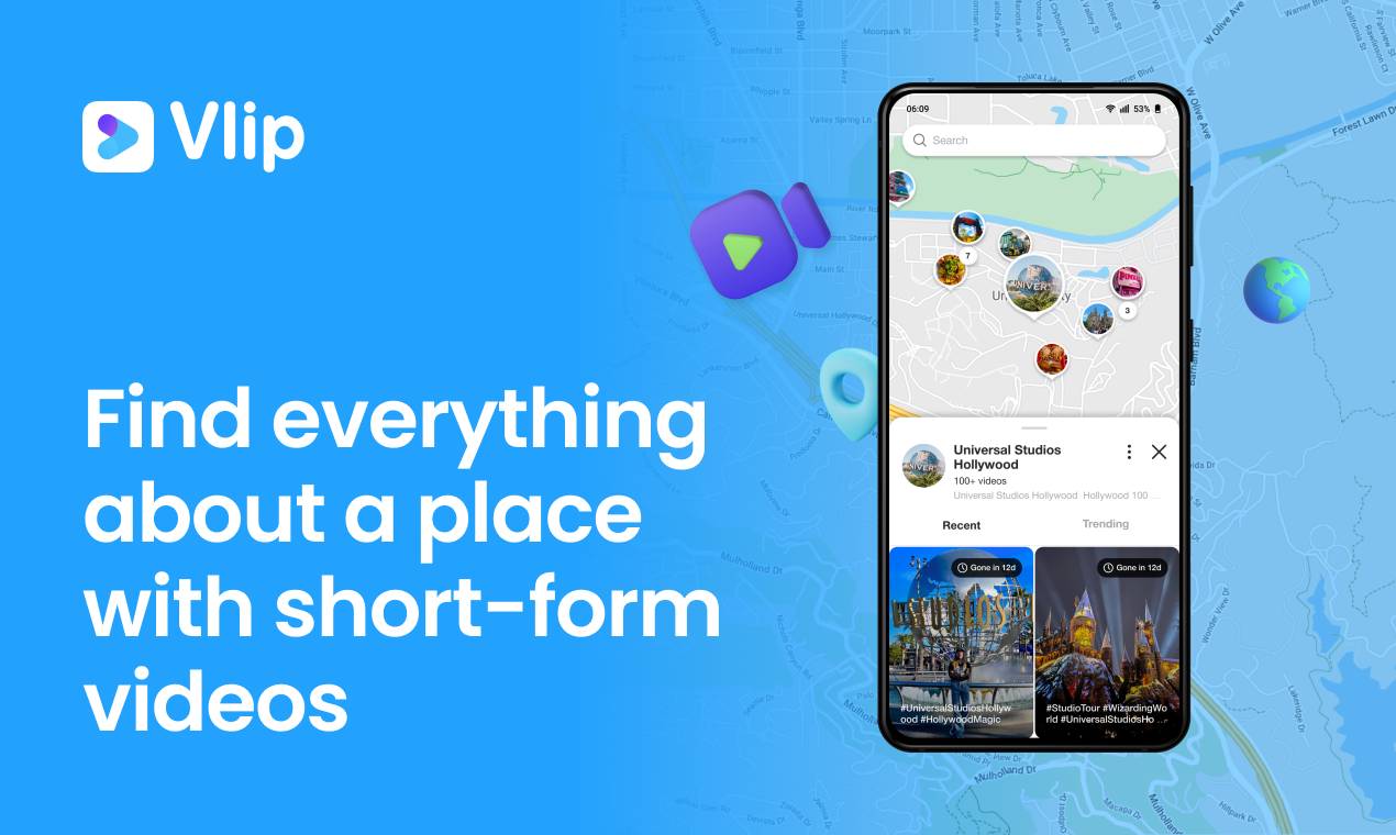 startuptile Vlip-Find everything about a place with short-form videos