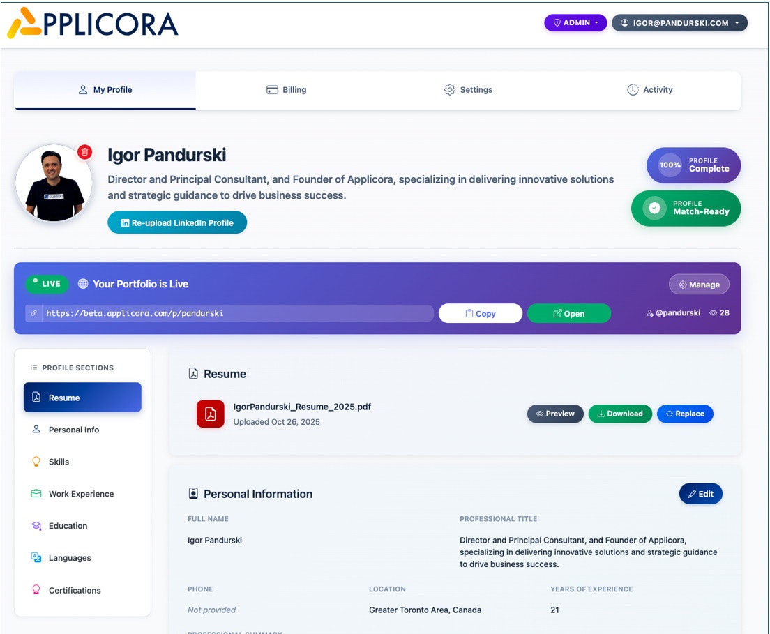 Applicora — Talent Intelligence Platform gallery image