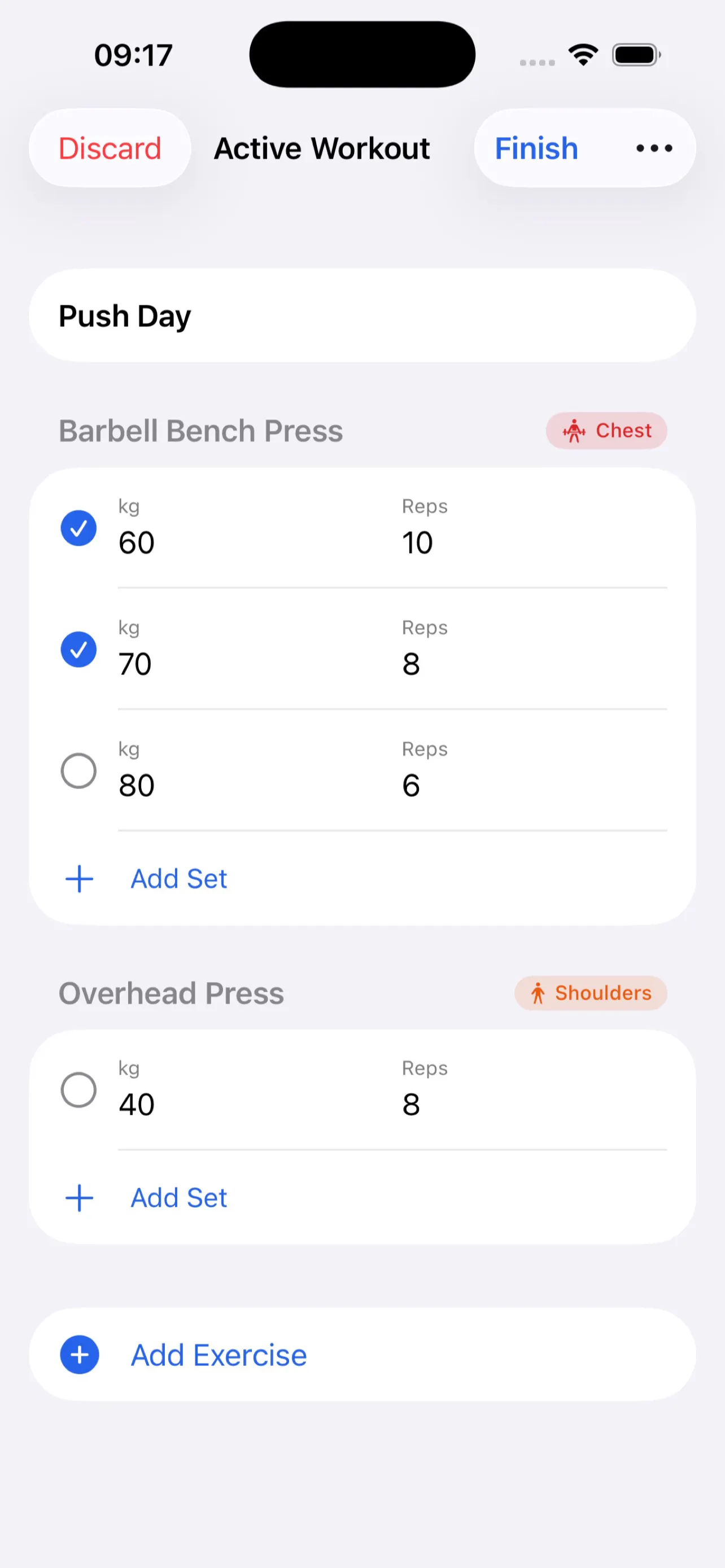 LiftLedger Workout Log screenshot