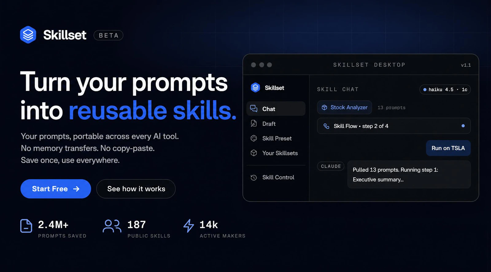 Skillset screenshot 1