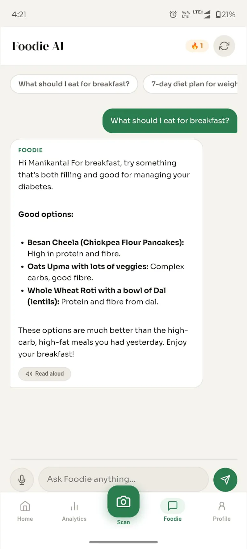 FoodTrack screenshot 6