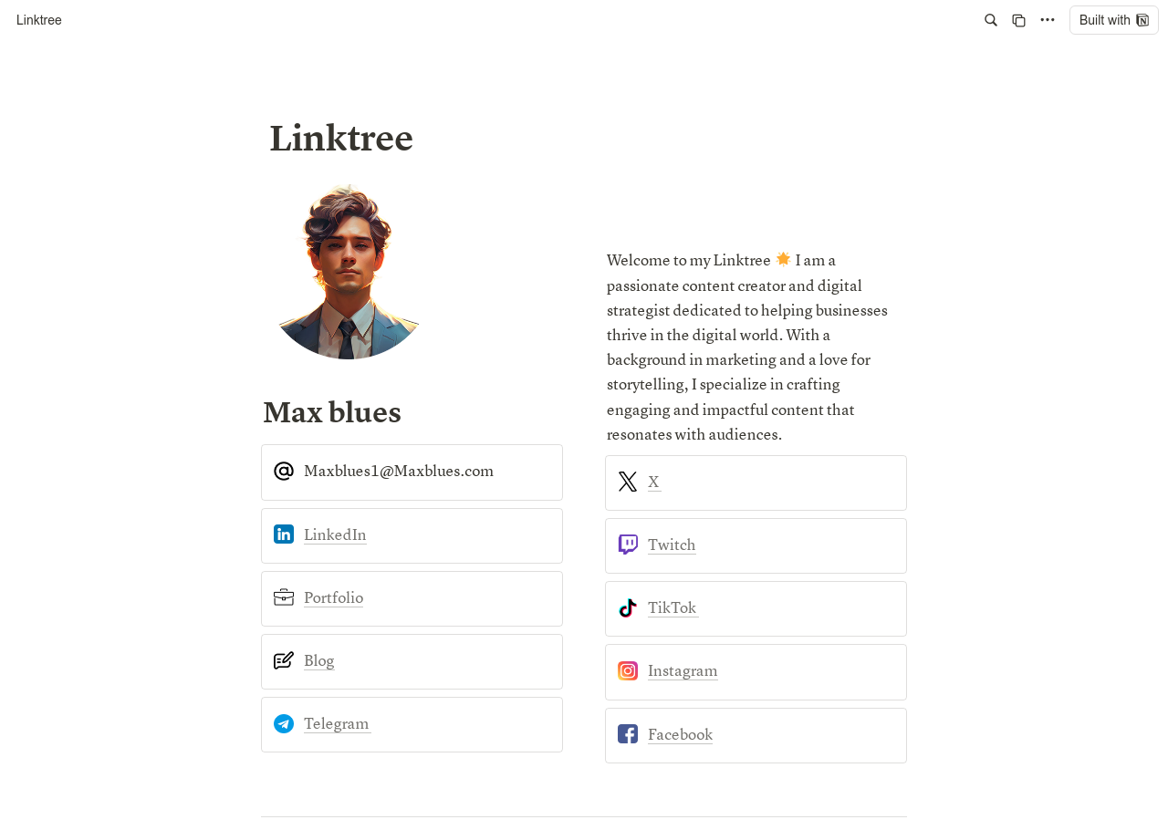 무료 LinkTree 개념 템플릿
