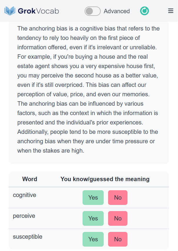 grokvocab - Ditch Flashcardsเรียนรู้คำศัพท์ตามธรรมชาติ media 1