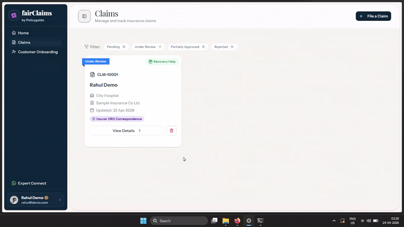 fairClaims by Policygaido screenshot 1 (video preview)