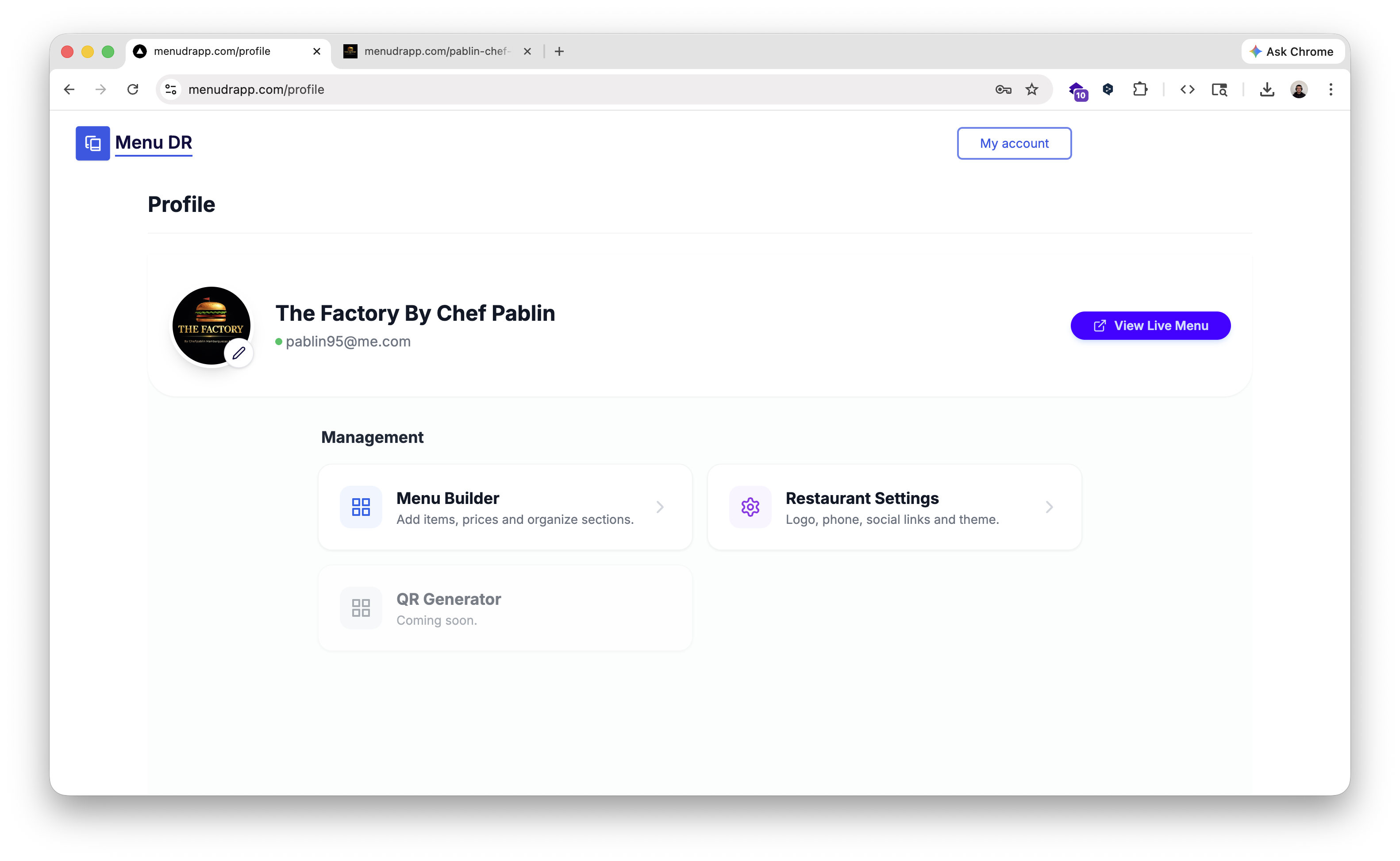 Menudrapp gallery image